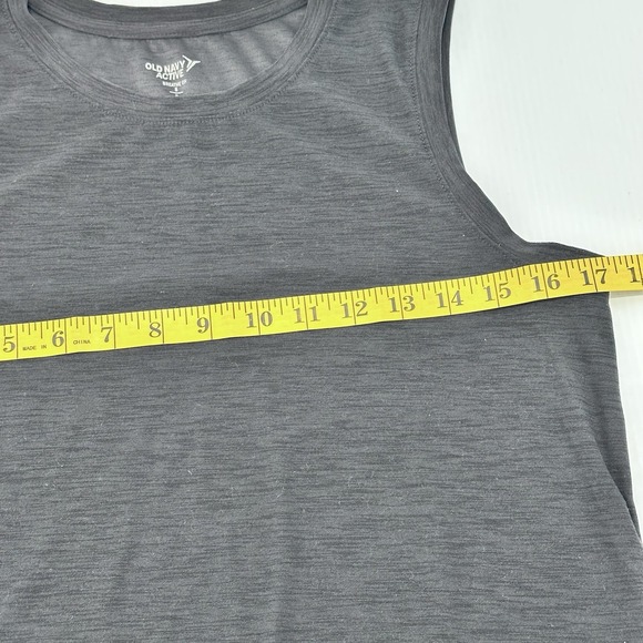 Old Navy Active Breathe On Tank Top Womens Size S Gray Ruffles - Picture 4 of 5